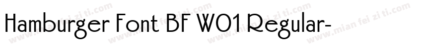 Hamburger Font BF W01 Regular字体转换